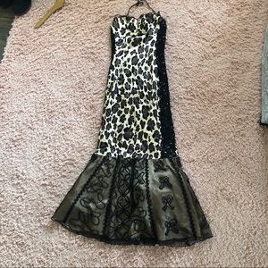 Dina Bar-El Trumpet Leopard Dress P 0/00
